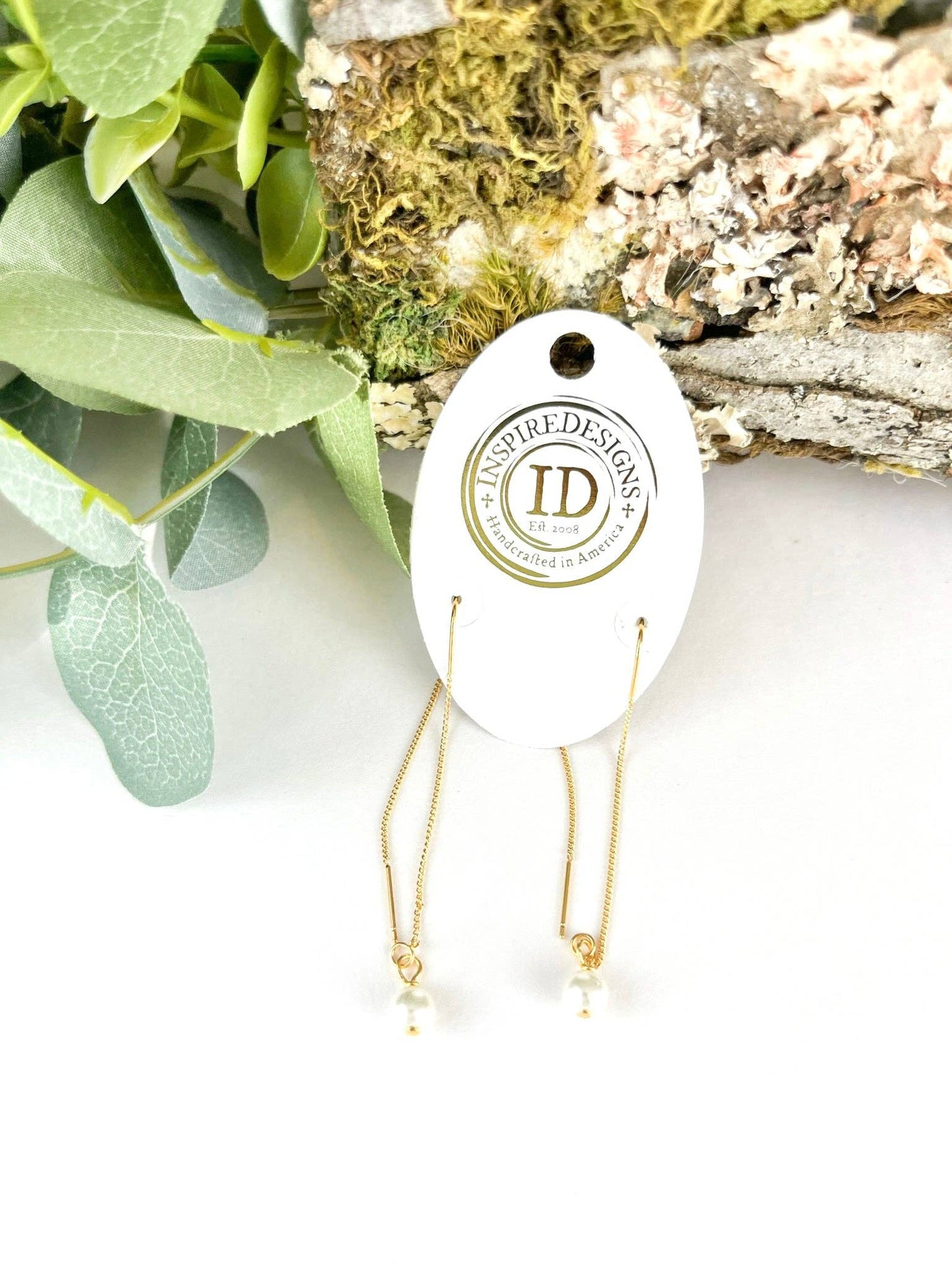 Something Borrowed Earrings: Gold Bead