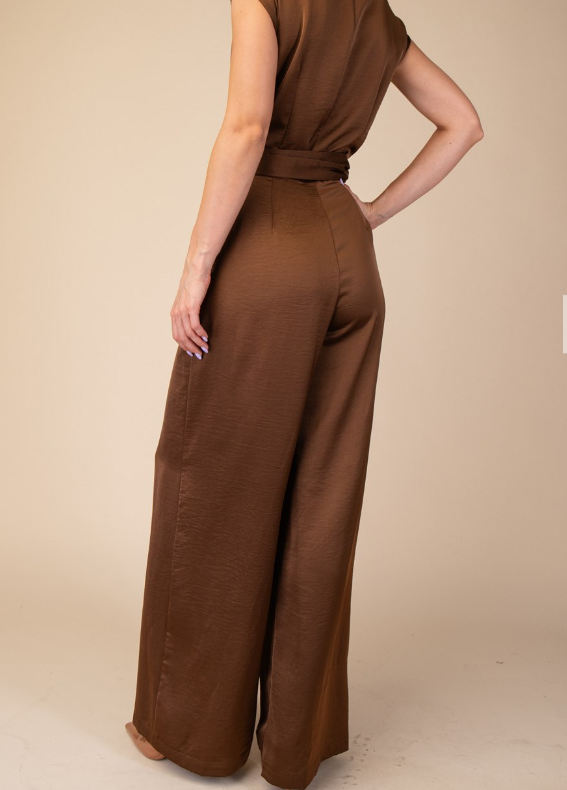 V-Neck Knotted Jumpsuit