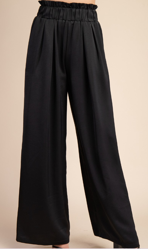 Wide Leg Top Waist Pants
