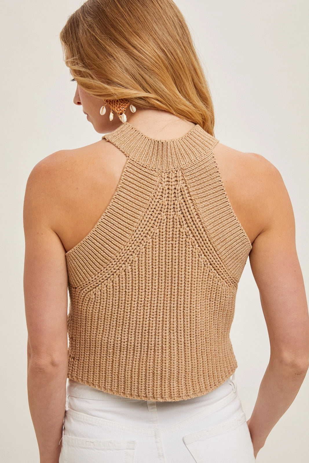Halter Flower Tank Sweater - Pre-Order