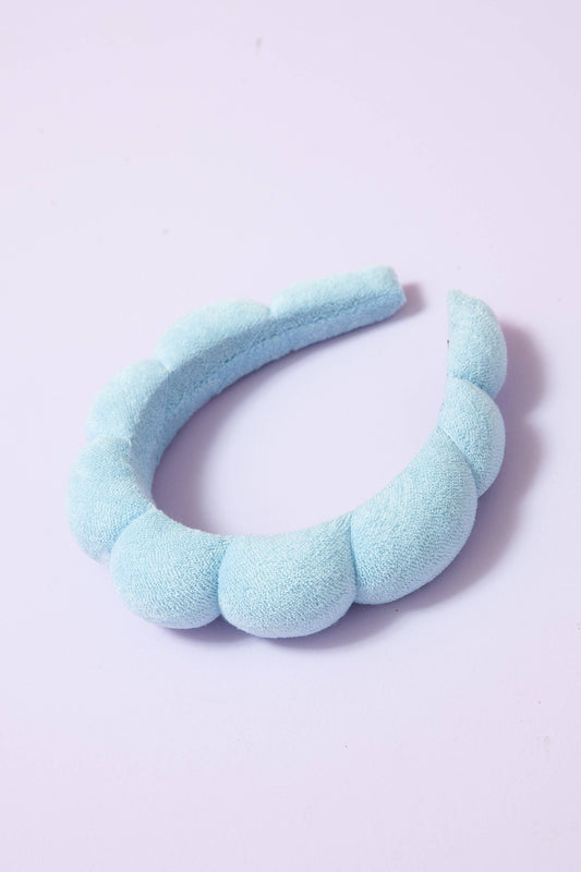 JOSSLYN by Wall to Wall - SPA SPONGE TERRY TOWEL HEADBAND FOR BEAUTY CARE | 40HB122: BLUE