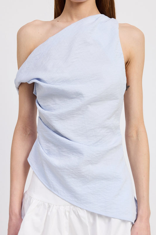 Asymmetrical Shoulder Tunic Top
