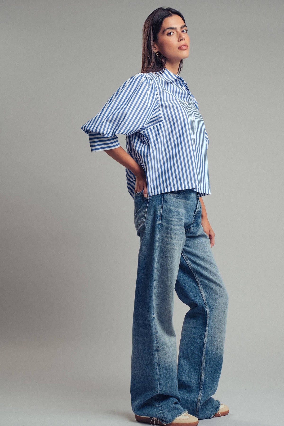 Urban Daizy - Western Boho Drop Waist Blouse