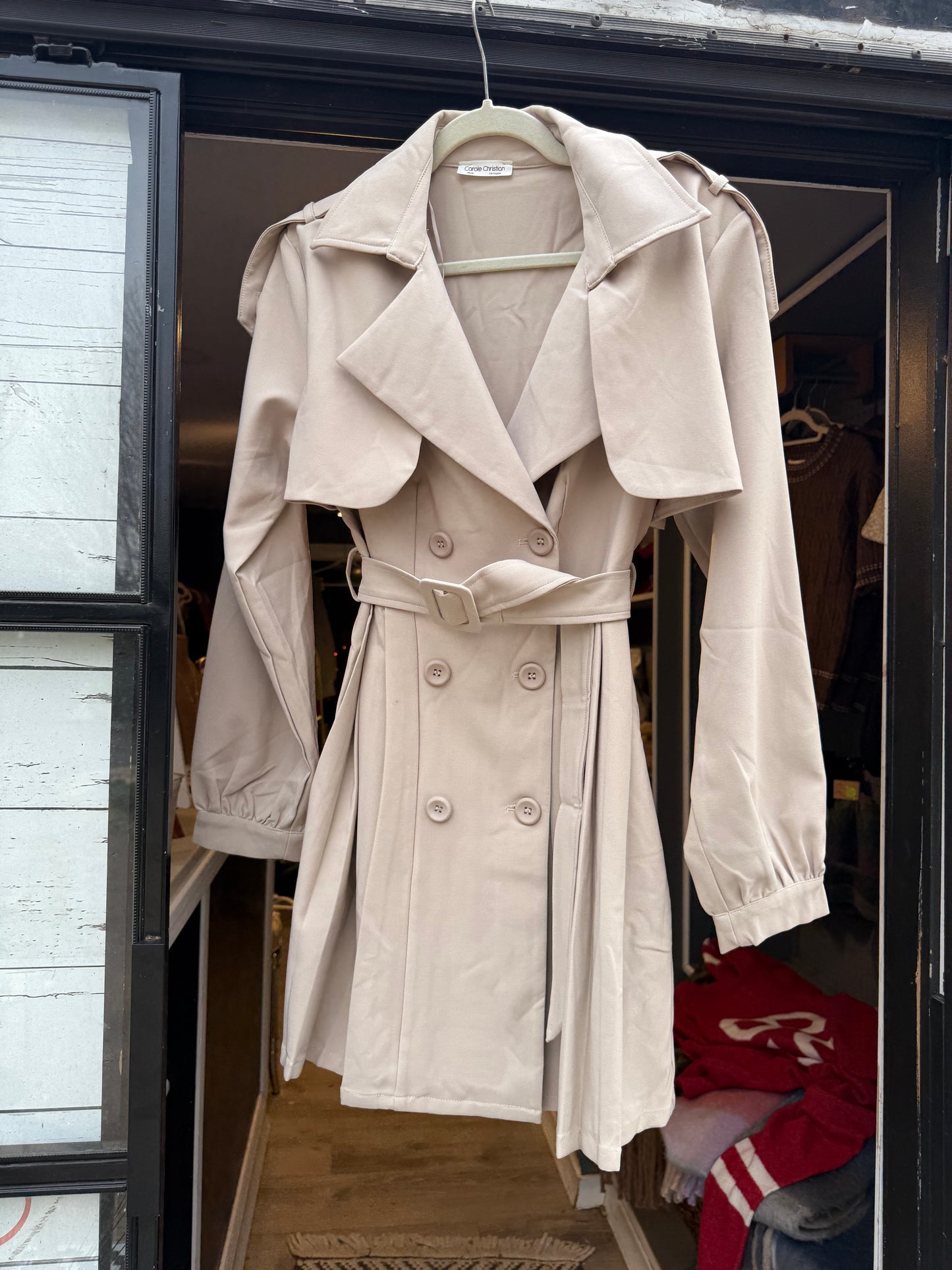 Trench Coat Belted Dress