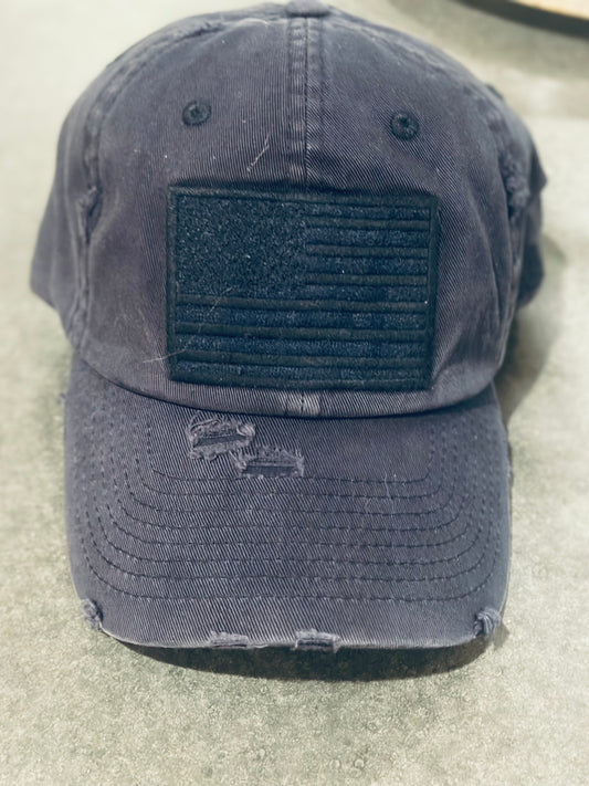 Weathered US Flag Navy Hat