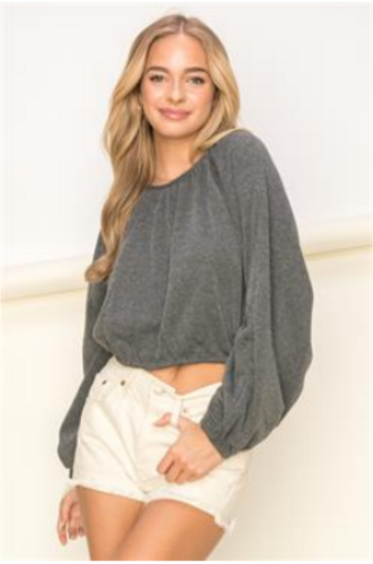 Woven Long Sleeve Top