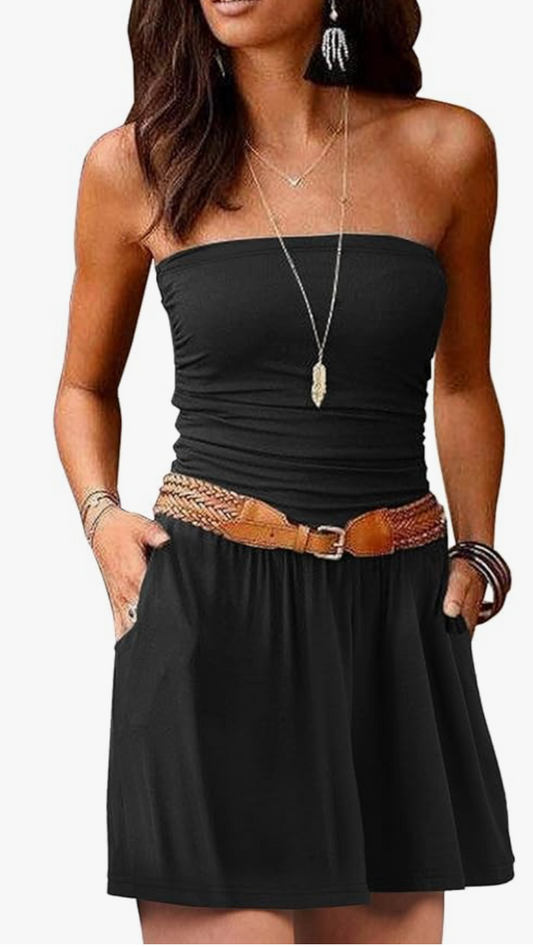 Casual Strapless Romper